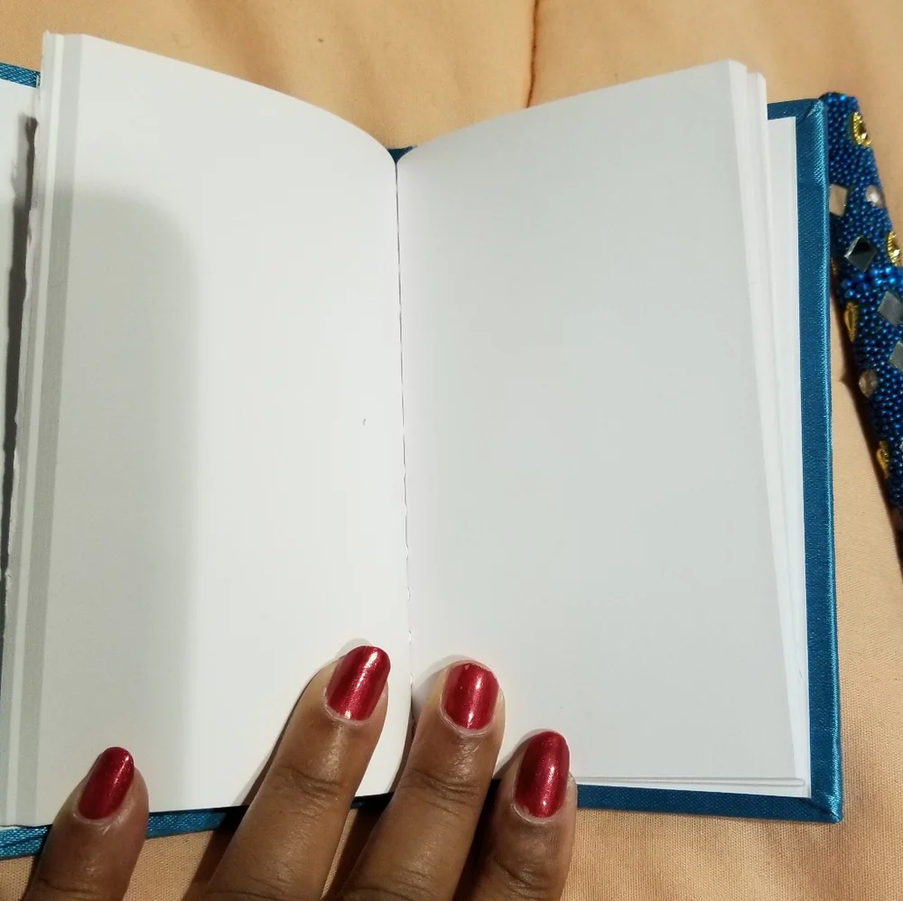 Blue Beaded Journal with pen